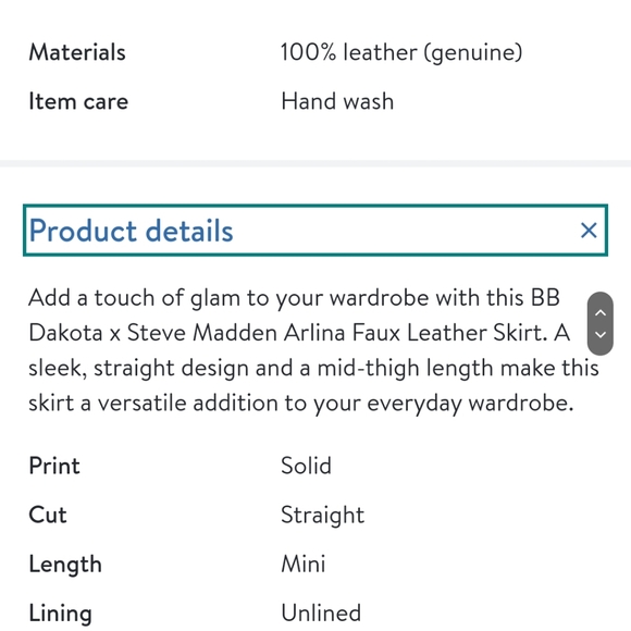 Leather mini skirt - Picture 5 of 5